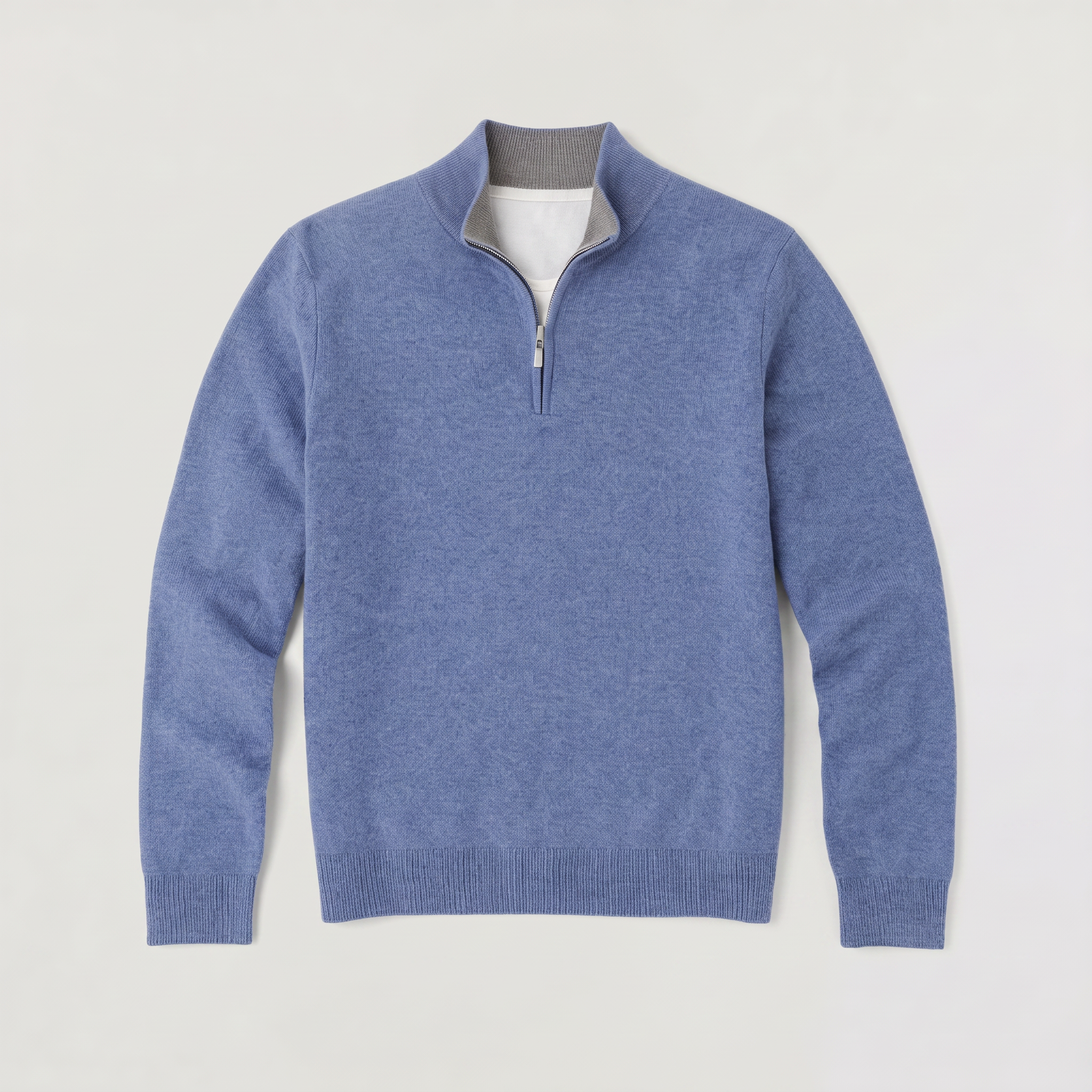 Men's Half-Zip Wool Blend Sweater