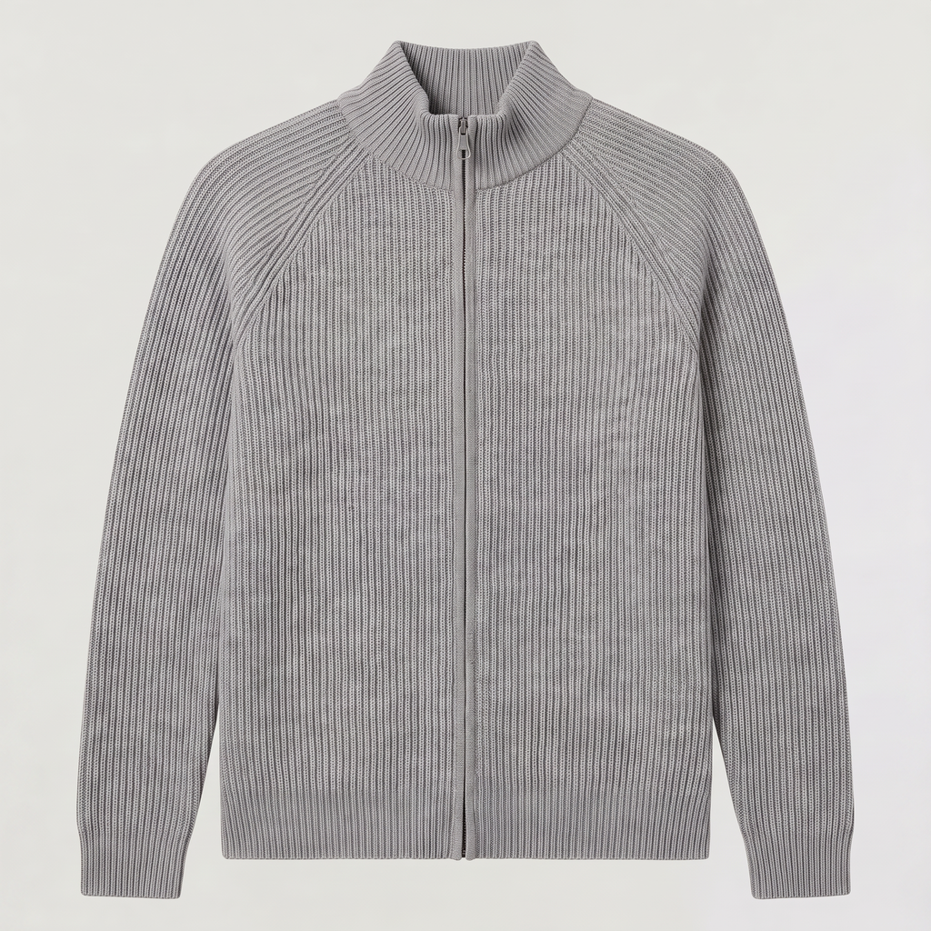 Men's Full-Zip Ribbed Cardigan