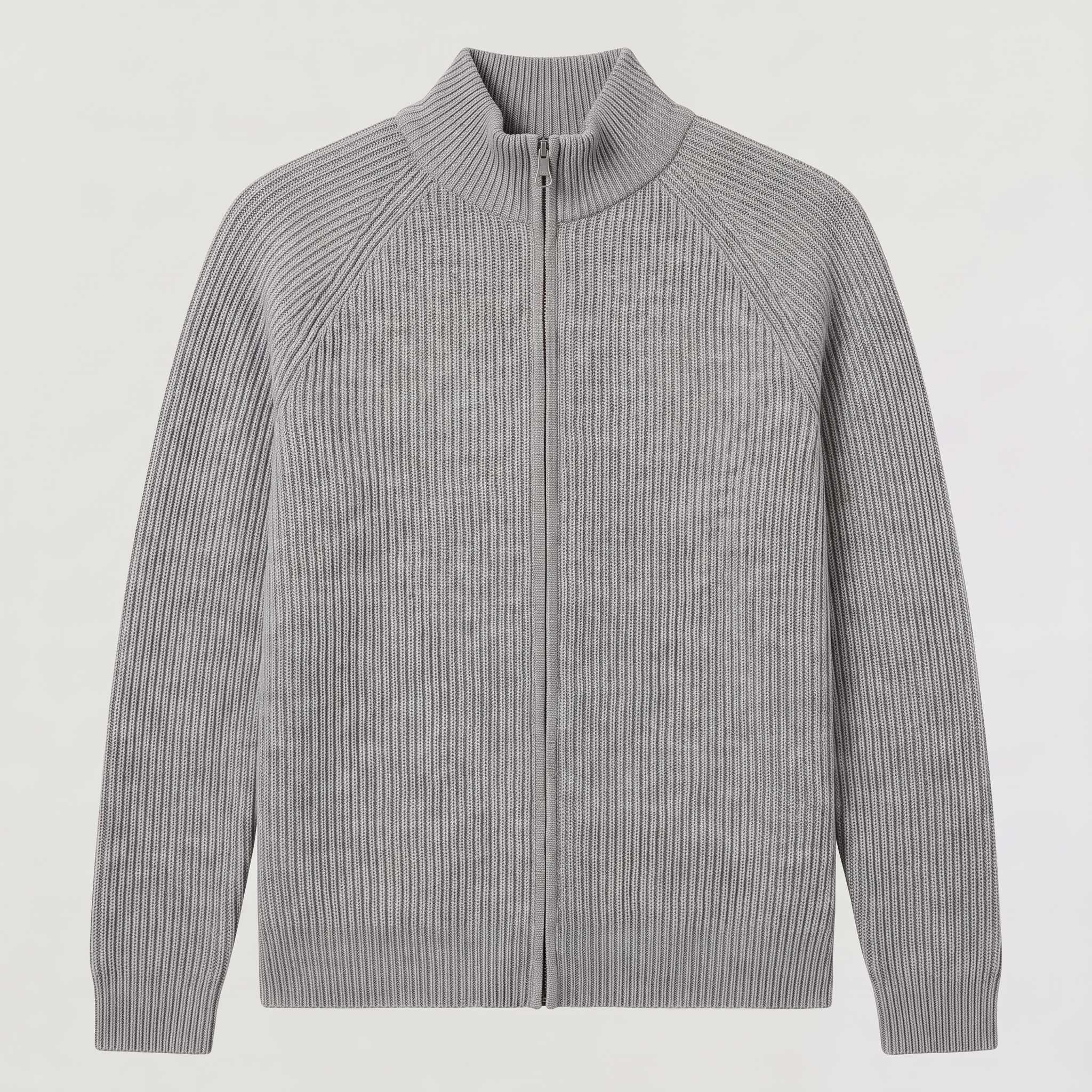 Men's Full-Zip Ribbed Cardigan