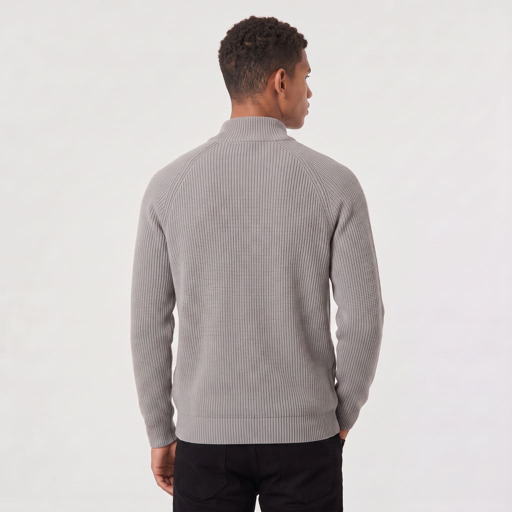 Men's Full-Zip Ribbed Cardigan