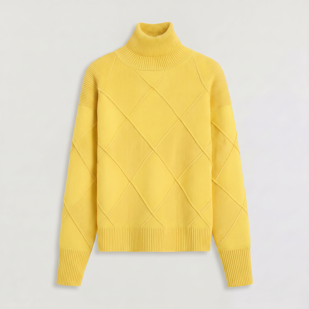 Women's Cable Knit Turtleneck Jumper