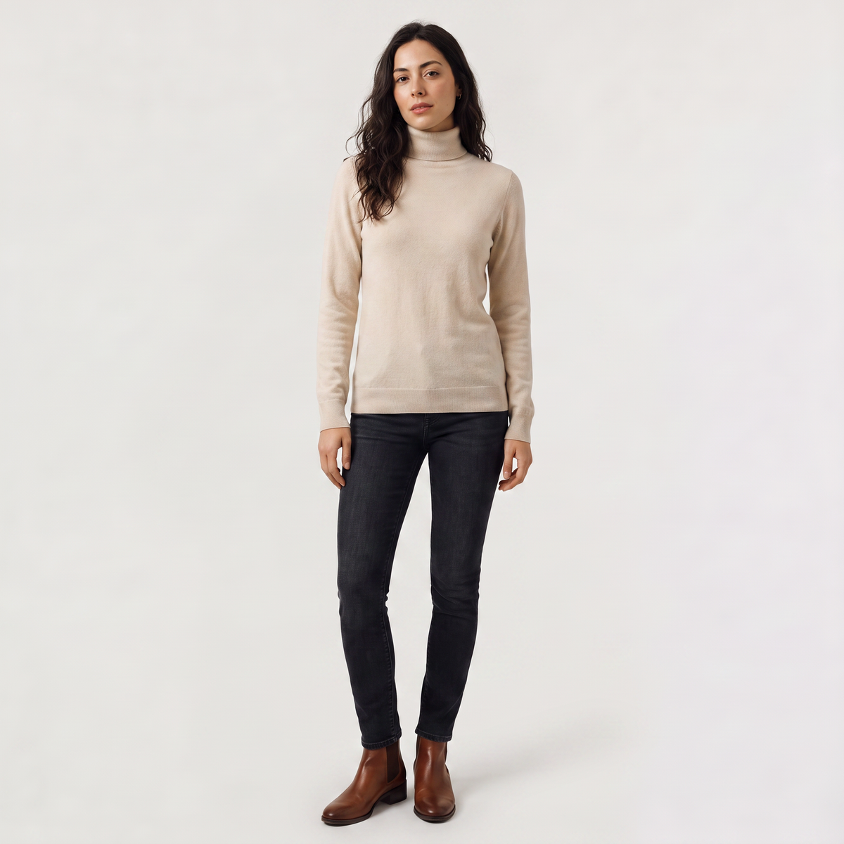 Women's Fine-Knit Turtleneck Jumper