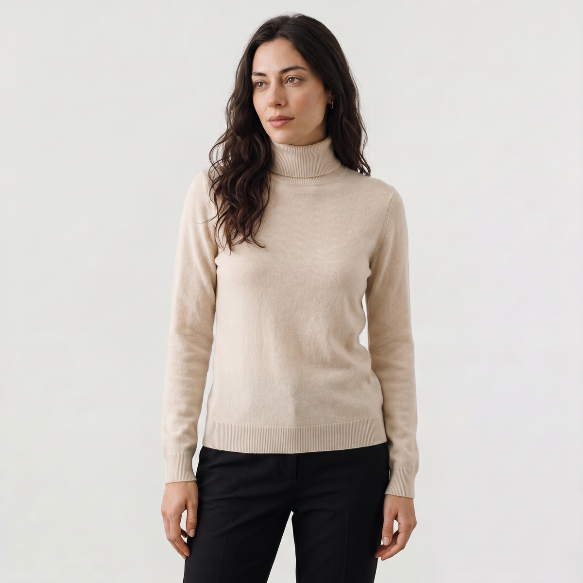 Women's Fine-Knit Turtleneck Jumper