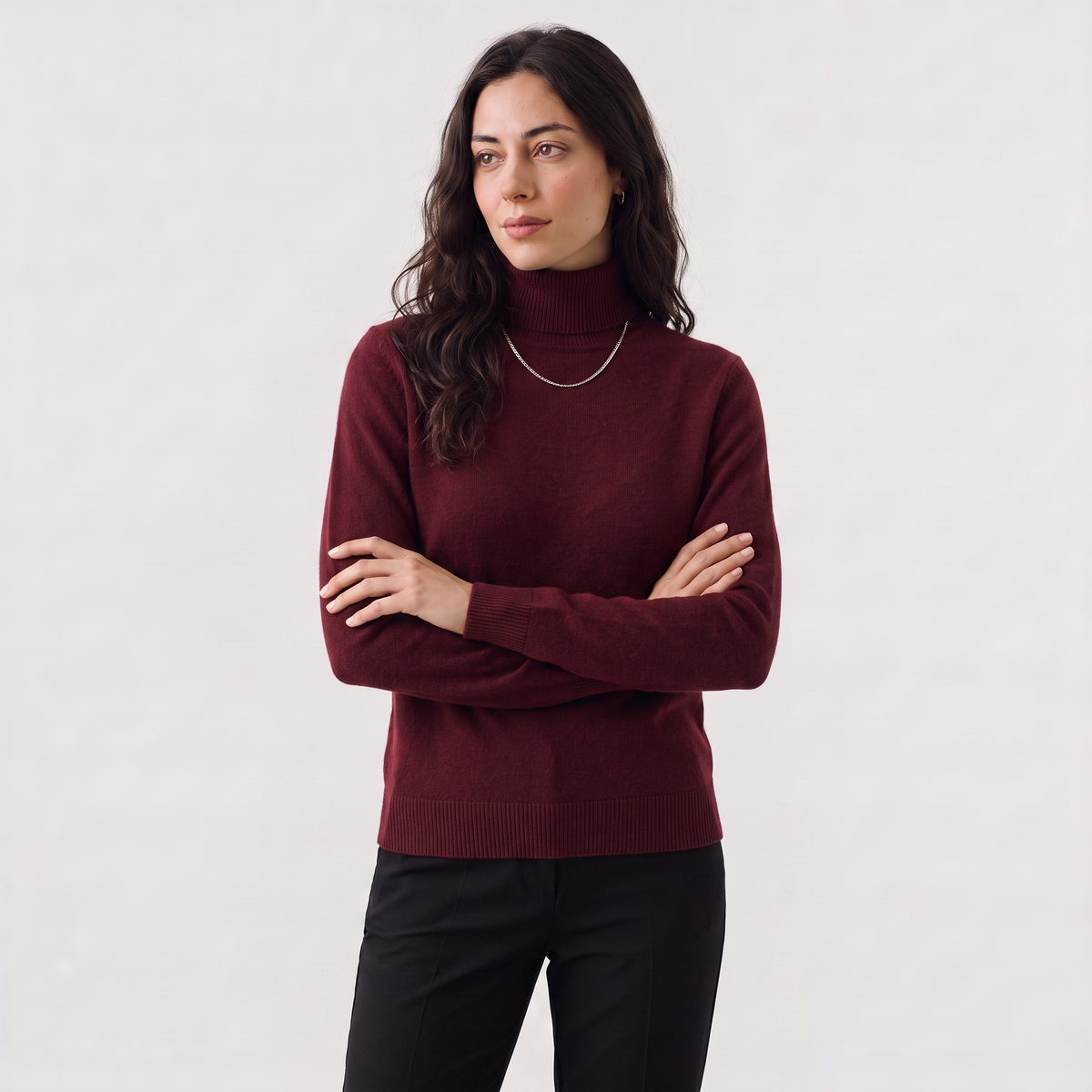 Women's Fine-Knit Turtleneck Jumper