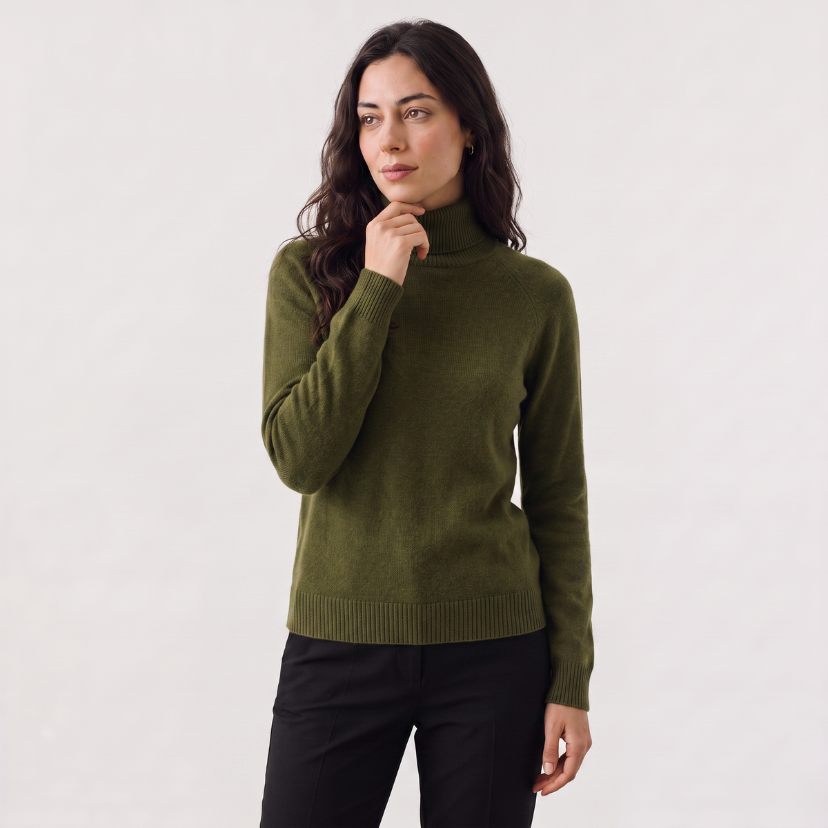 Women's Fine-Knit Turtleneck Jumper