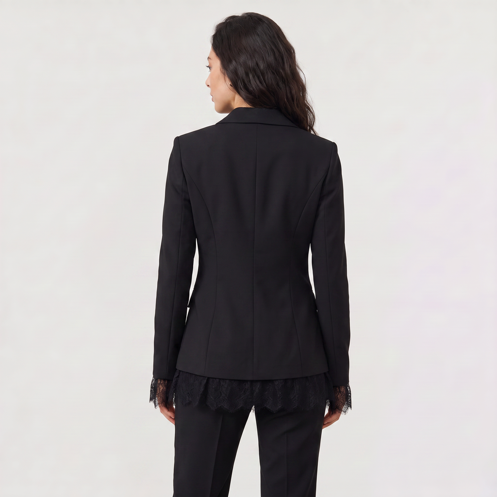 Women's Lace Single-Breasted Blazer