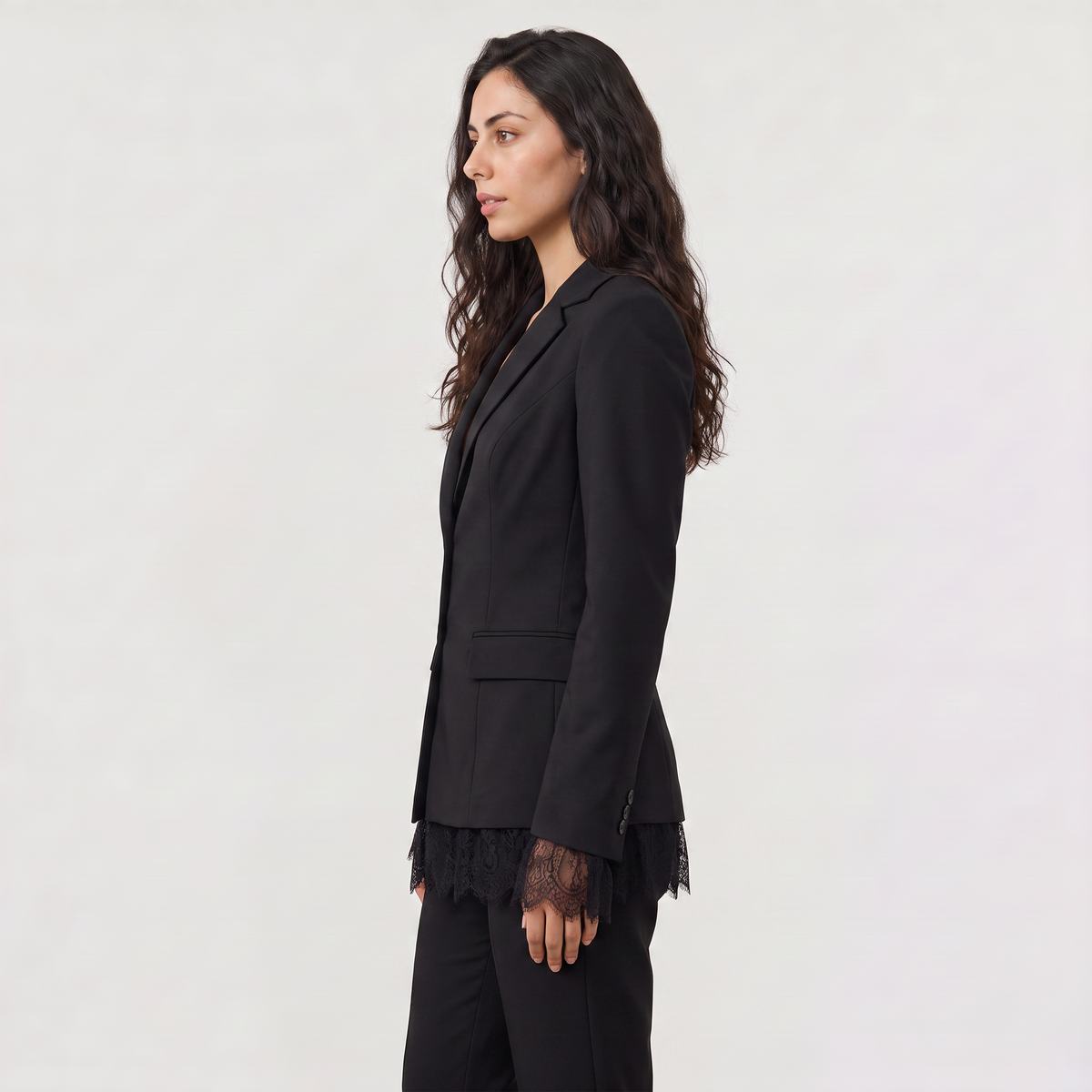 Women's Lace Single-Breasted Blazer