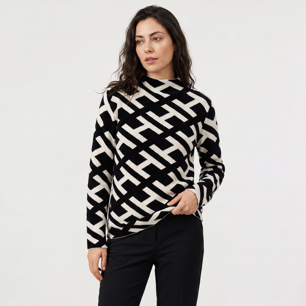 Women's Velvet Knit Turtleneck Jumper