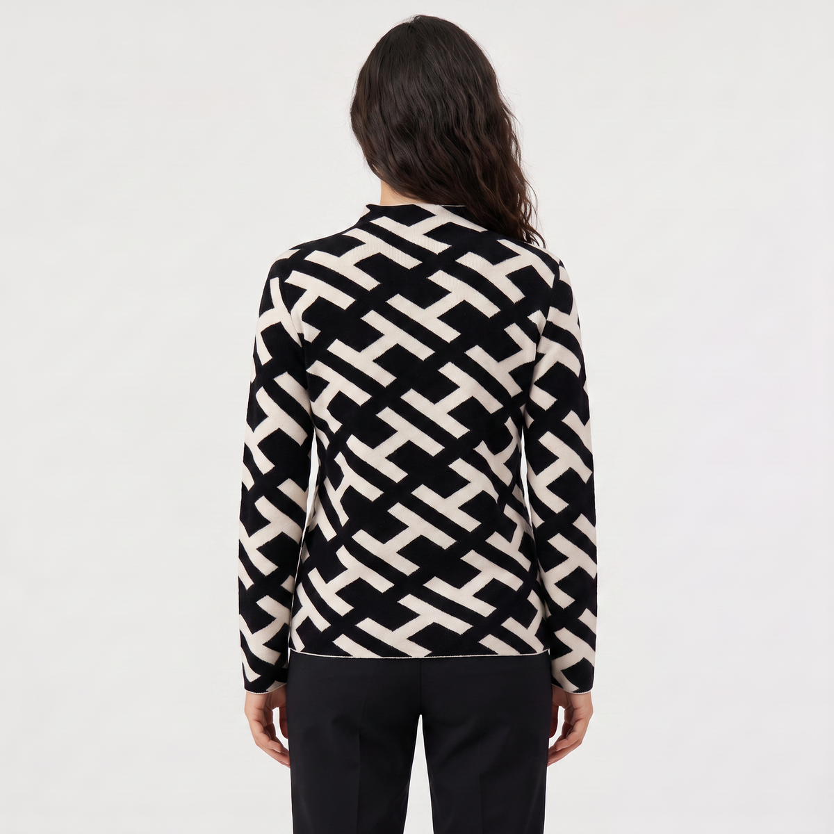 Women's Velvet Knit Turtleneck Jumper