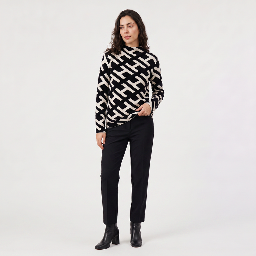 Women's Velvet Knit Turtleneck Jumper