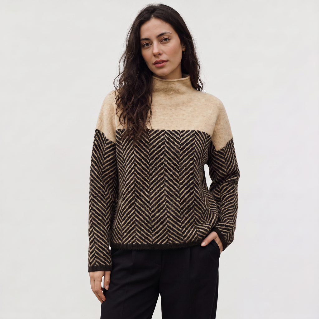 Women's Relaxed Turtleneck Knit Sweater