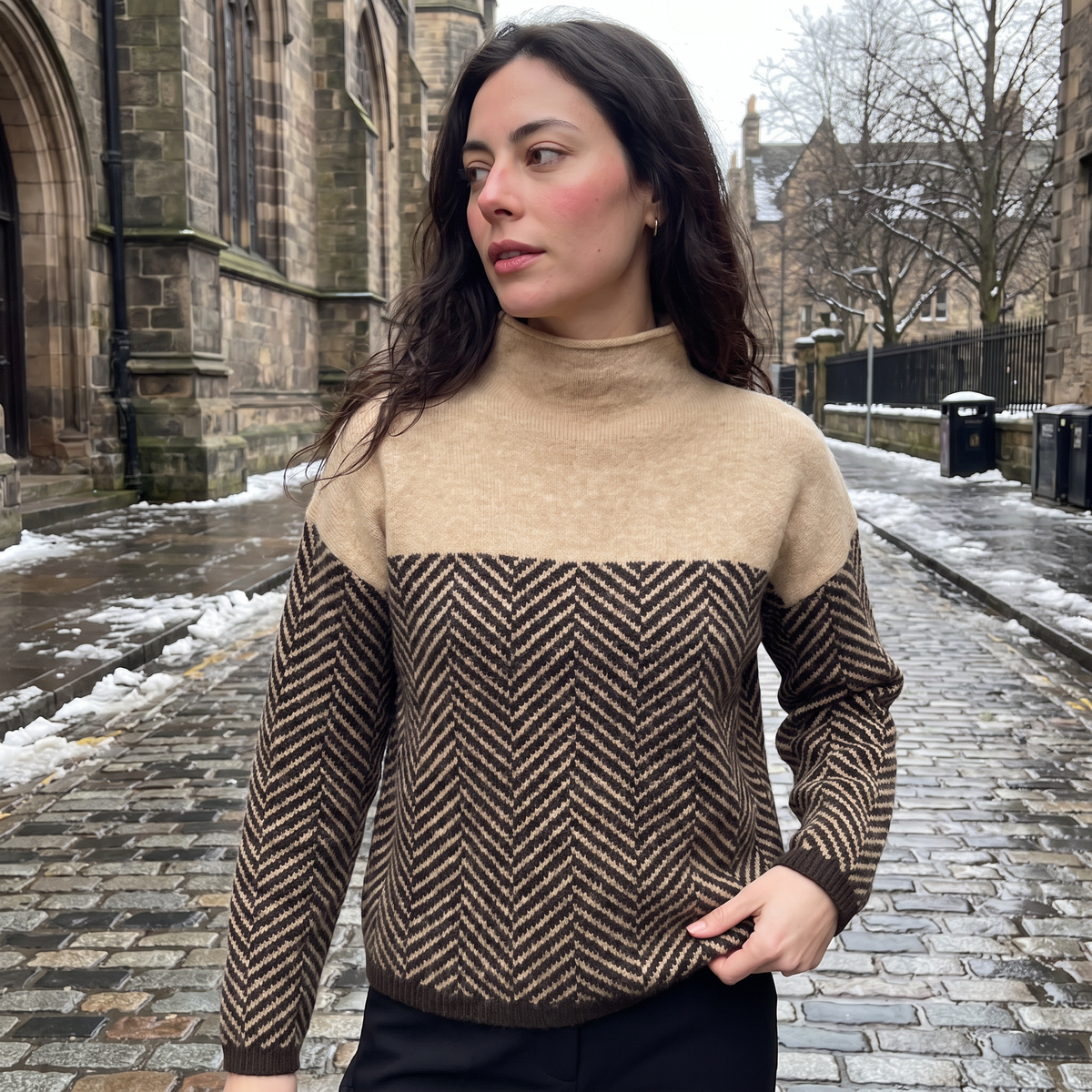 Women's Relaxed Turtleneck Knit Sweater