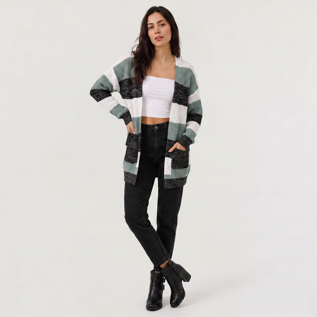 Women's Lightweight Open-Front Knit Cardigan