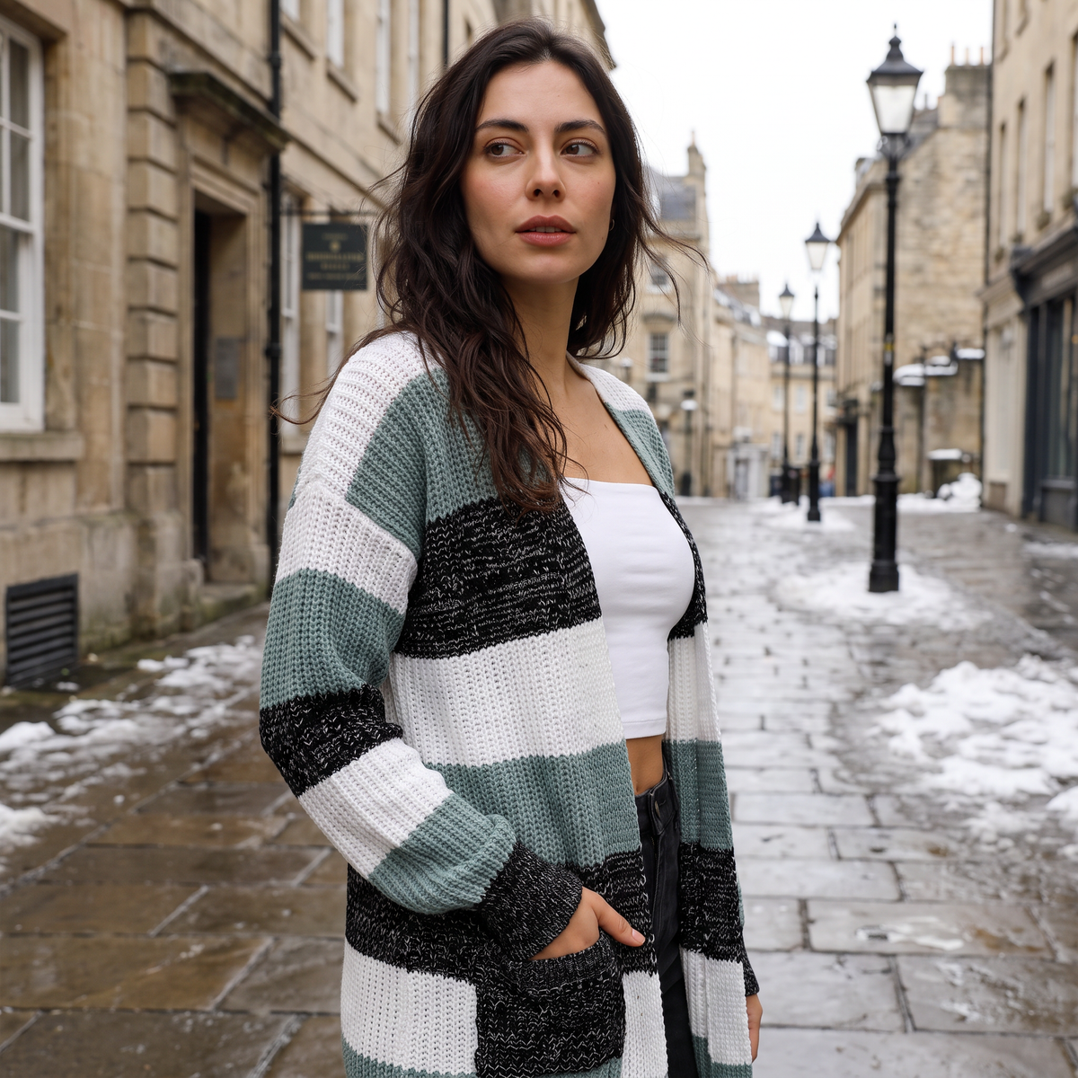 Women's Lightweight Open-Front Knit Cardigan
