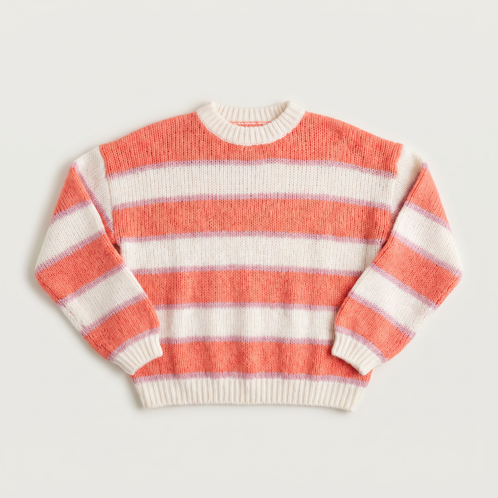 Women's Striped Knit Casual Jumper