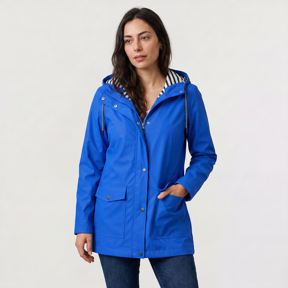 Women's Waterproof Hooded Coat - Rain Jacket