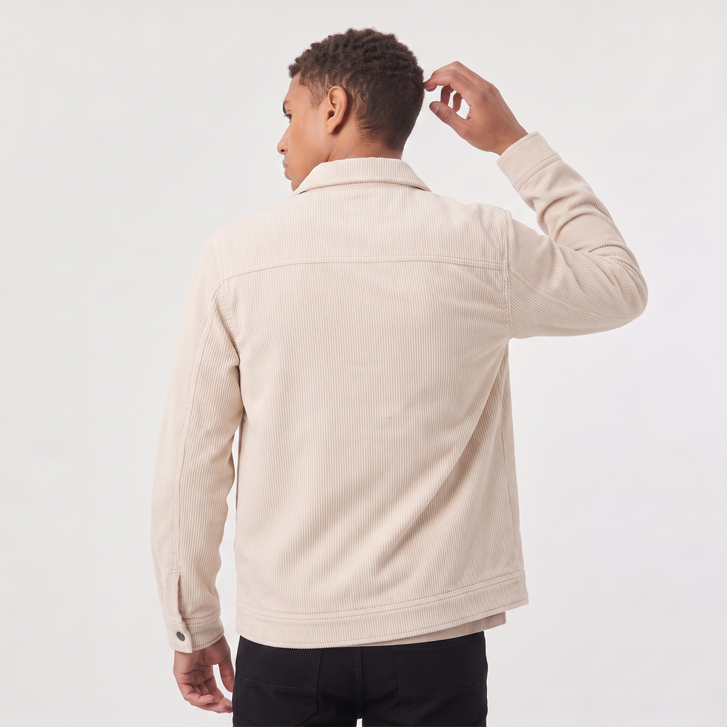 Men's Corduroy Snap-Button Overshirt Jacket