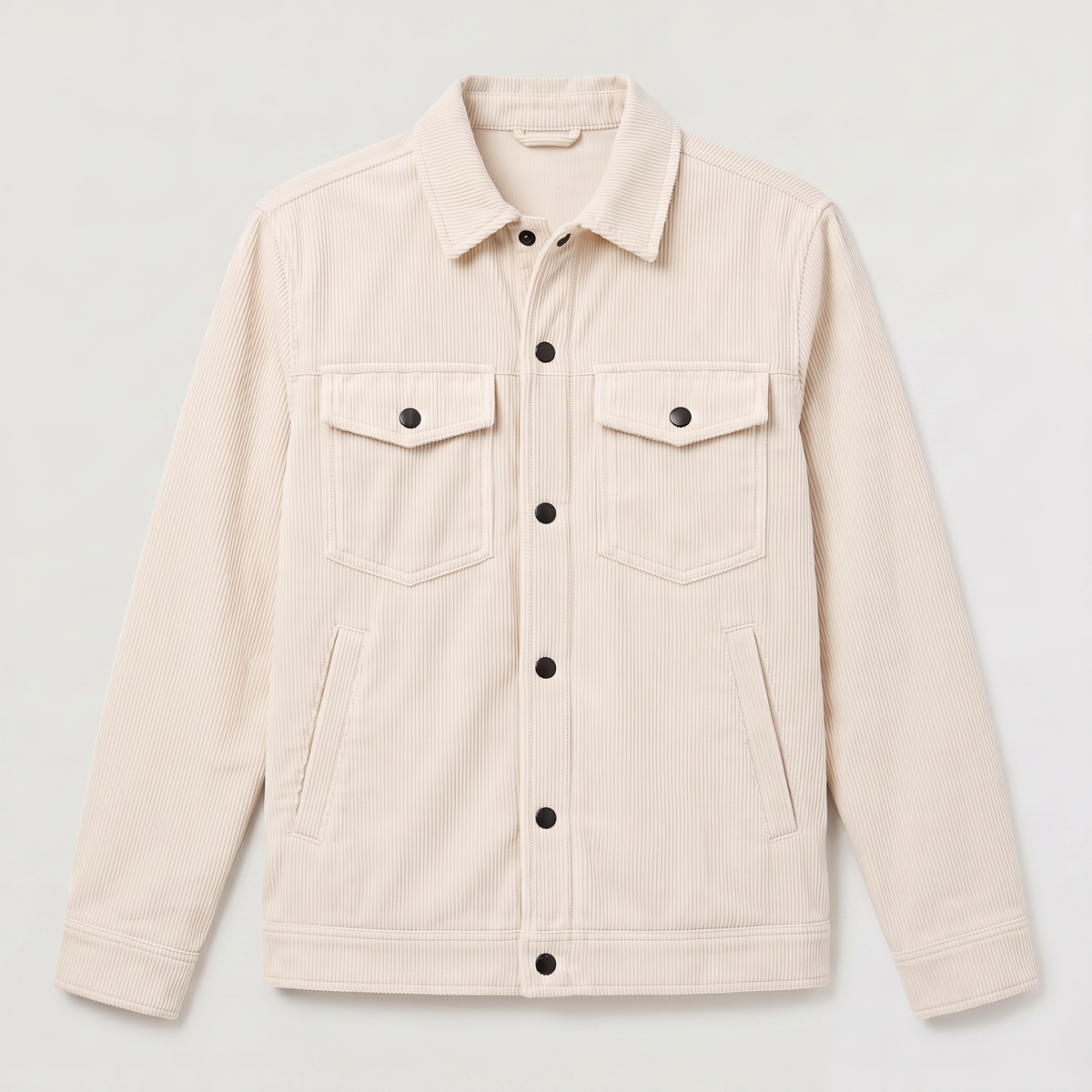 Men's Corduroy Snap-Button Overshirt Jacket