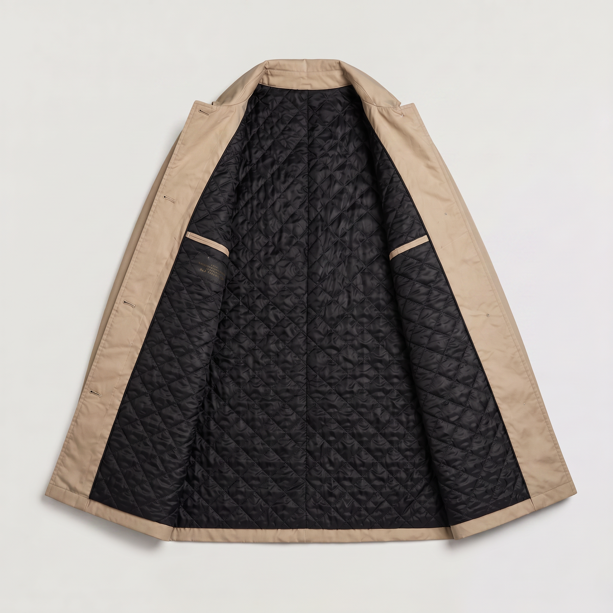 Men's Single-Breasted Mid-Length Trench Coat