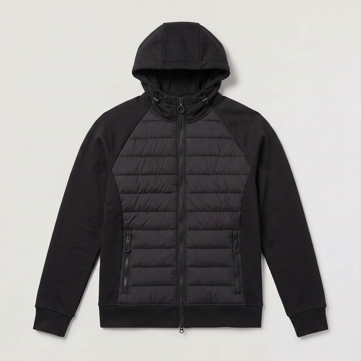 Men's Hooded Hybrid Quilted Jacket