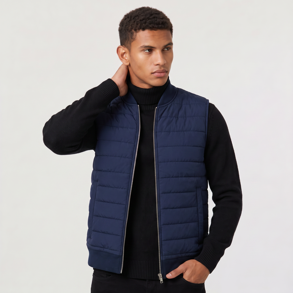Men's Lightweight Quilted Bodywarmer – Full Zip Vest