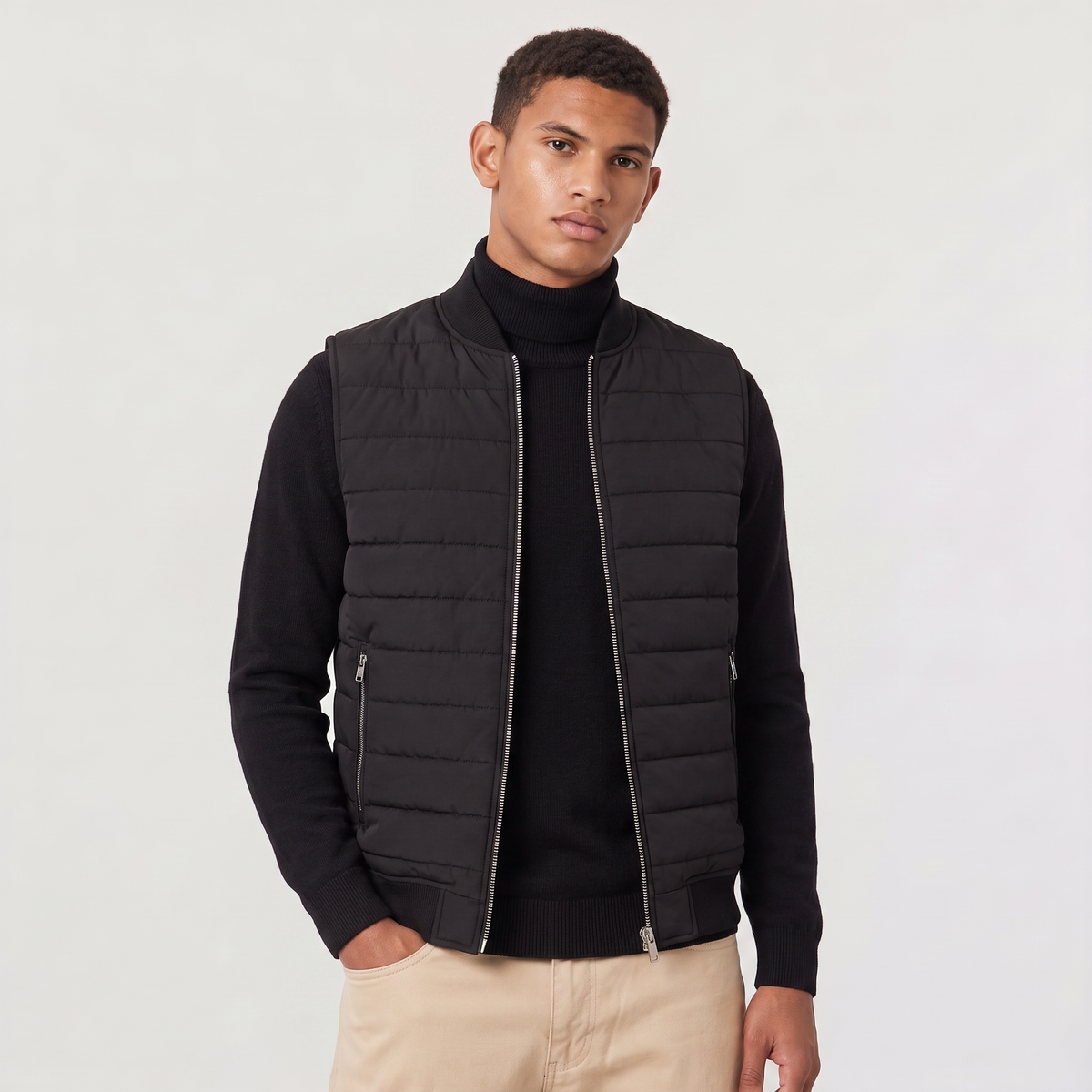 Men's Lightweight Quilted Bodywarmer – Full Zip Vest