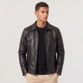 Men's Classic Leather-Look Zip Jacket – Regular Fit