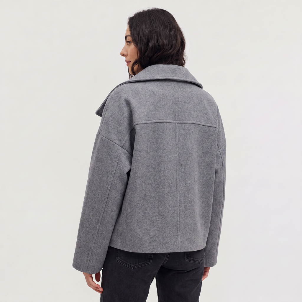 Women's Short Double-Breasted Oversized Jacket