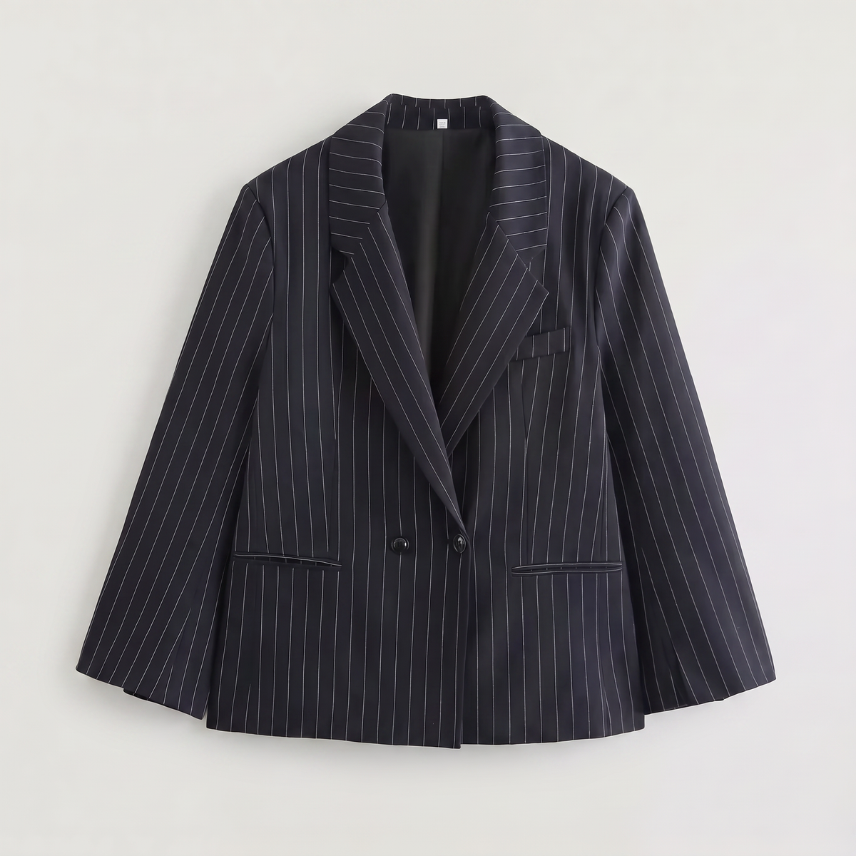Women's Oversized Boxy Pinstripe Blazer