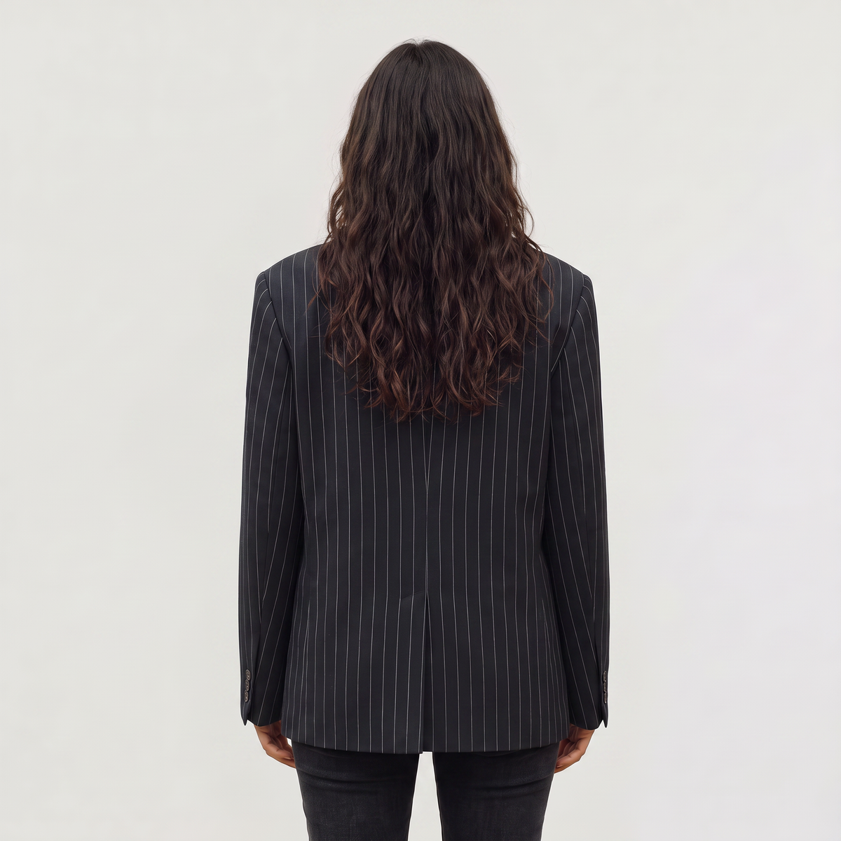 Women's Oversized Boxy Pinstripe Blazer