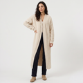 Women's Fluffy Longline Open-Front Cardigan