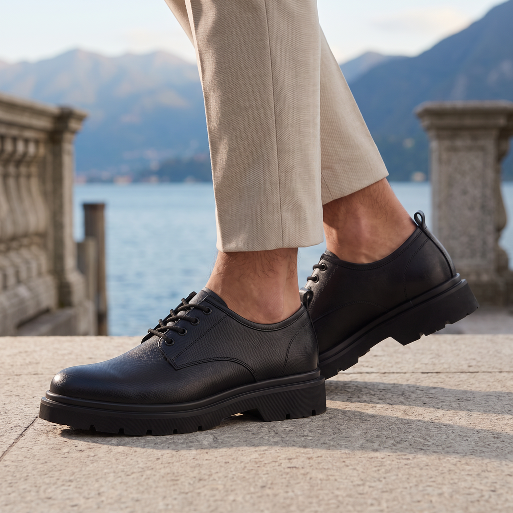 Men's Chunky Lug Sole Derby Shoes