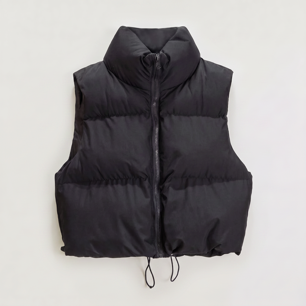 Women's Cropped Quilted Puffer Gilet