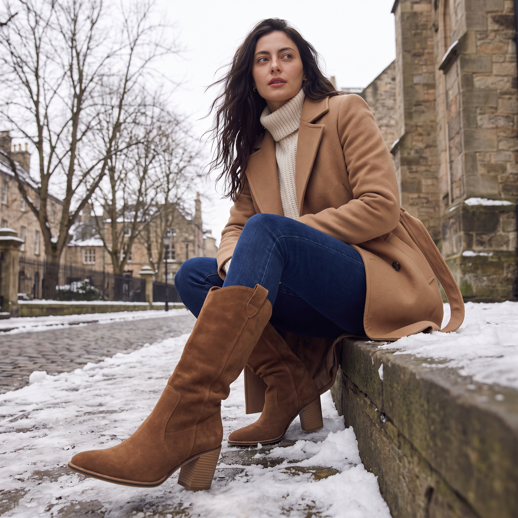 Women's Knee-High Cushioned Leather Boots