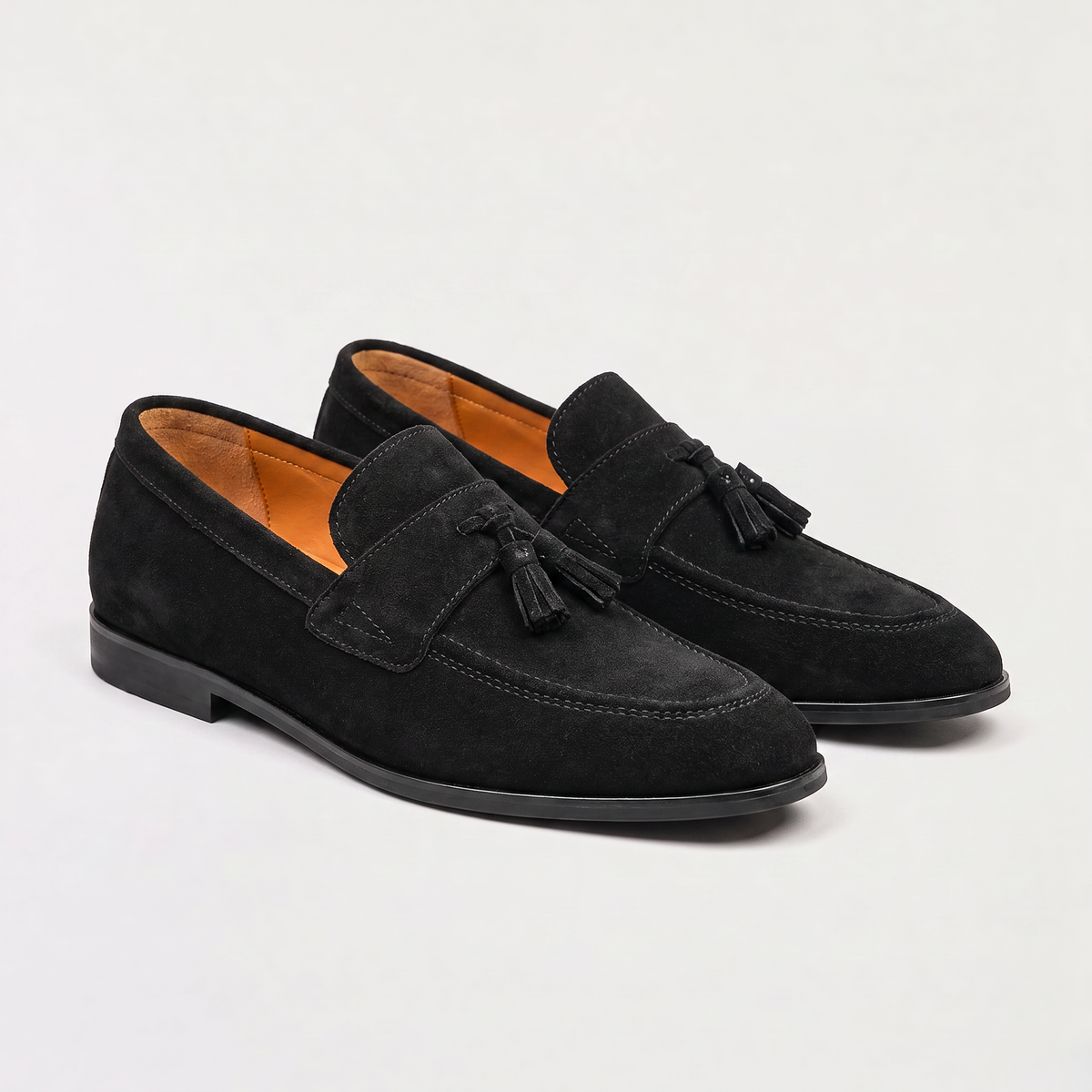 Men's Suede Tassel Loafers Low Top Casual Shoes