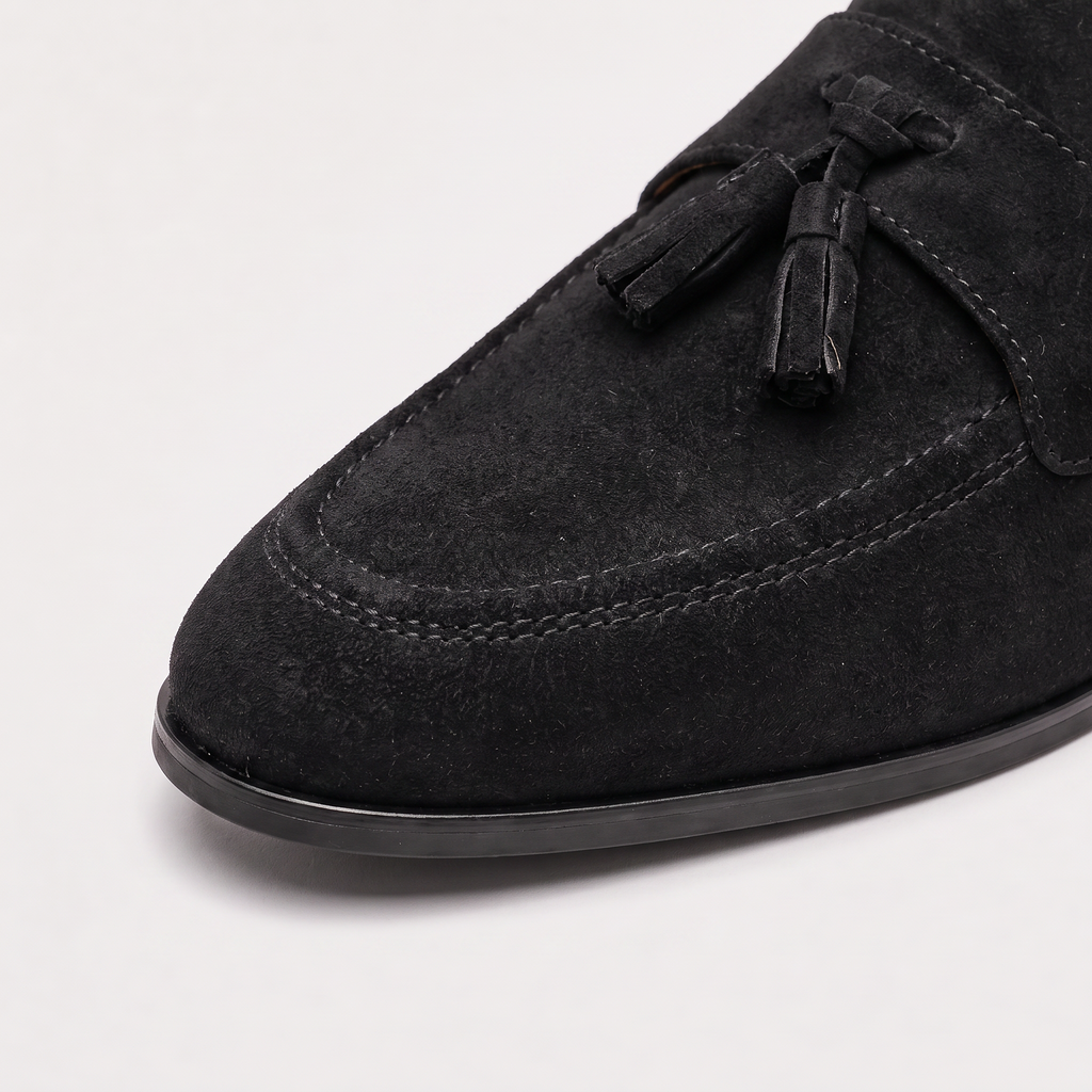 Men's Suede Tassel Loafers Low Top Casual Shoes