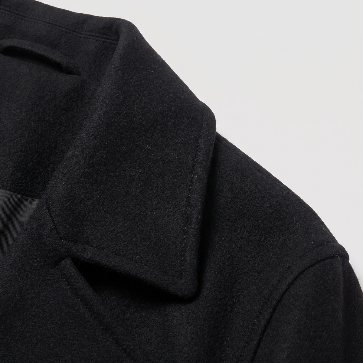 Men's Double-Breasted Wool Blend Short Trench Coat