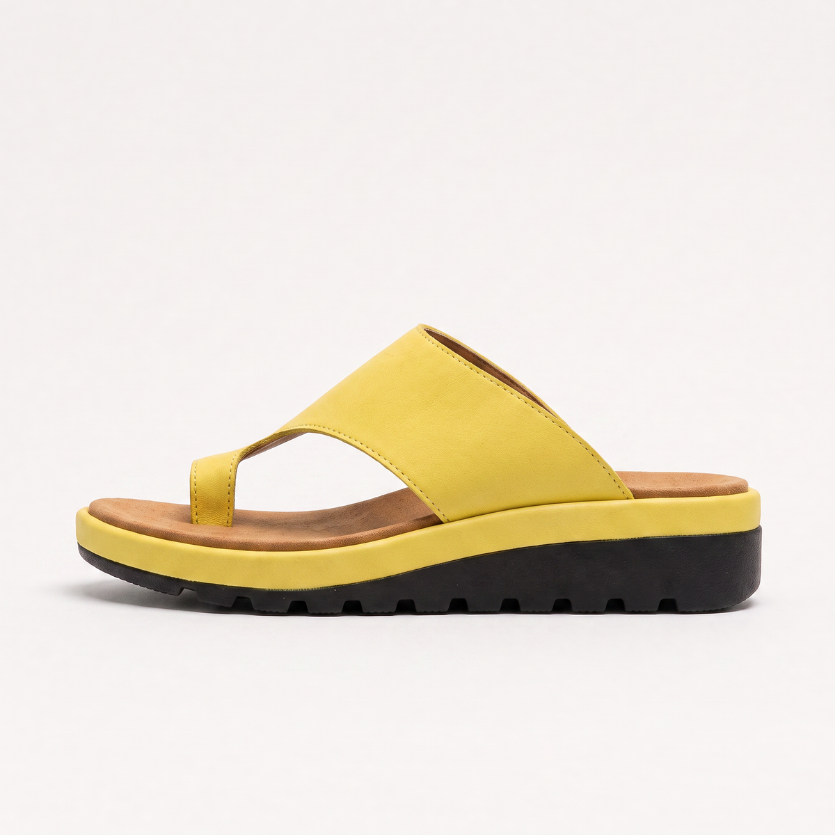 Women’s Toe Ring Slide Sandals - Wedge Sole