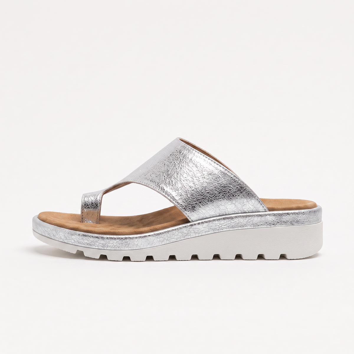 Women’s Toe Ring Slide Sandals - Wedge Sole