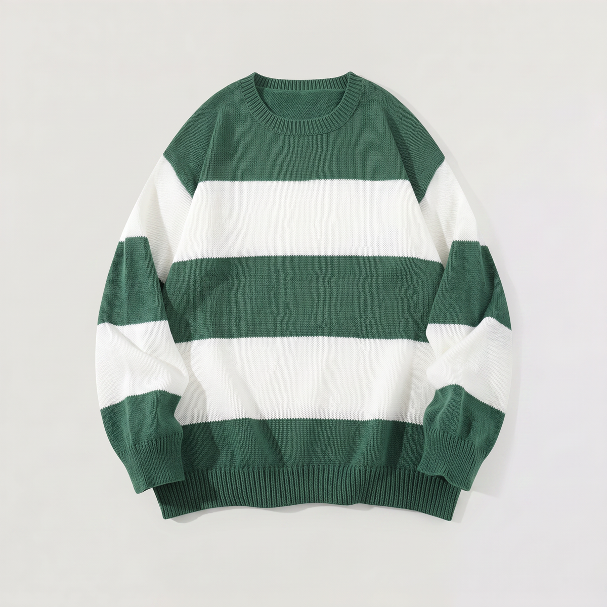 Men's Striped Round Neck Jumper