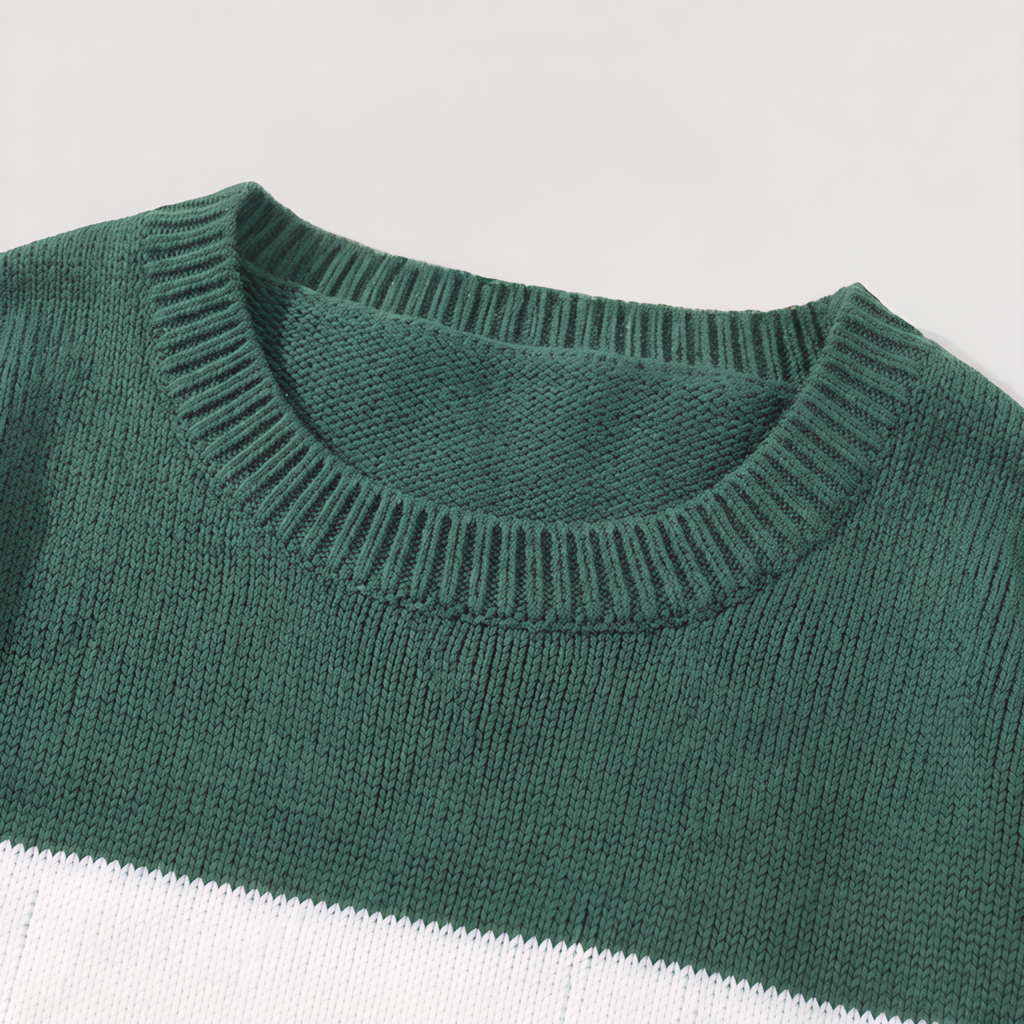 Men's Striped Round Neck Jumper