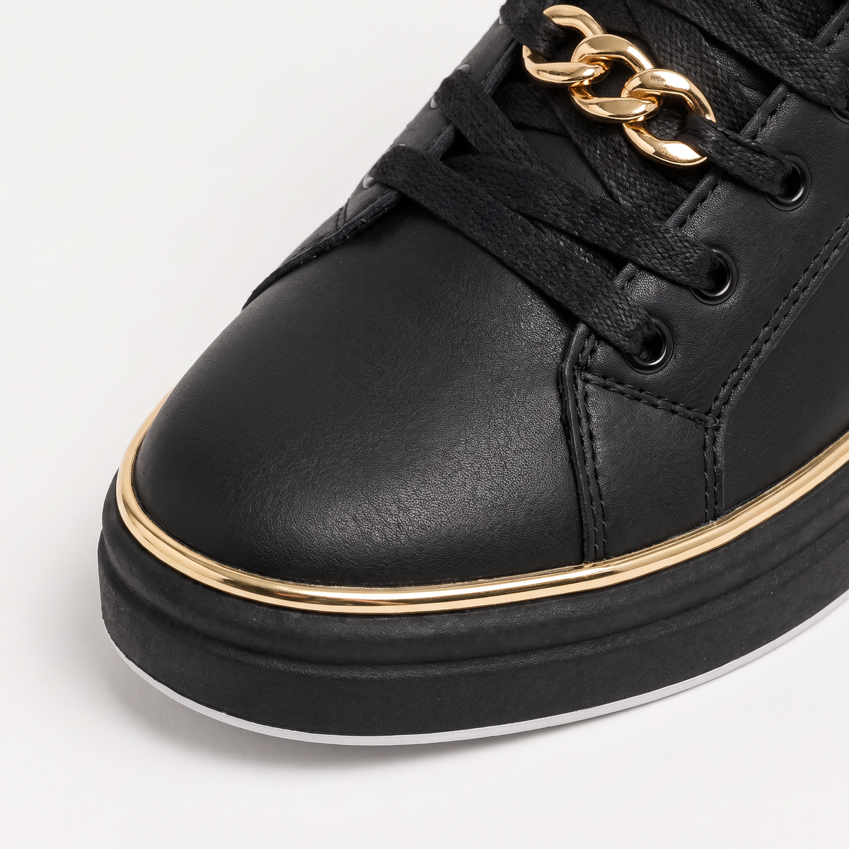 Women's Orthopedic Lace-Up Trainers with Chain Detail