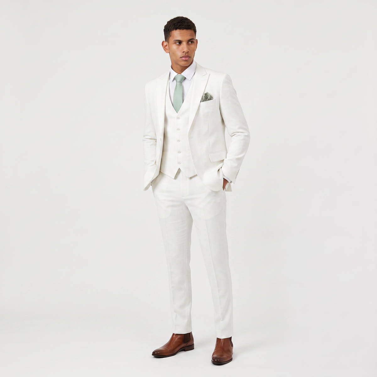 Men's Three-Piece Slim-Fit Suit
