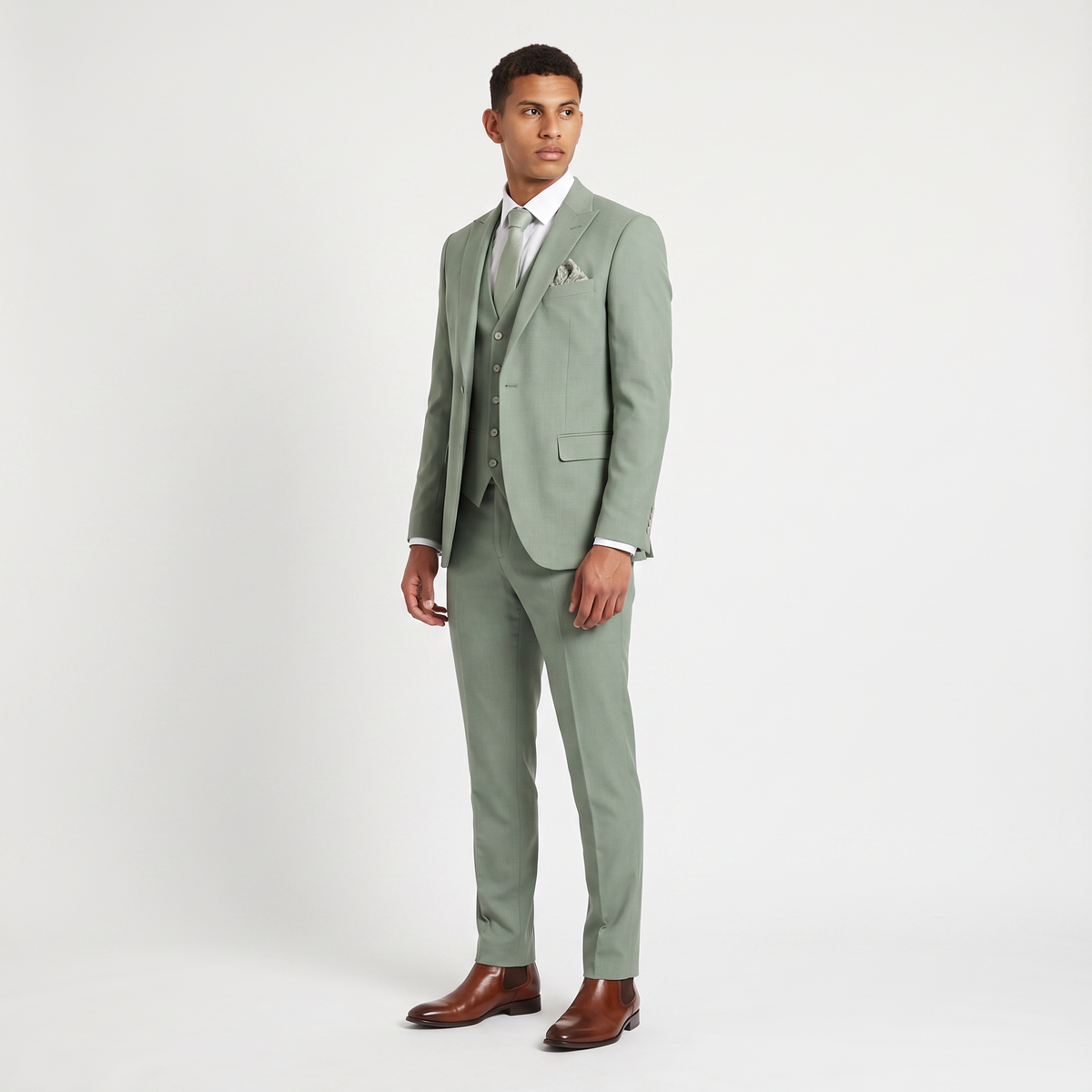 Men's Three-Piece Slim-Fit Suit