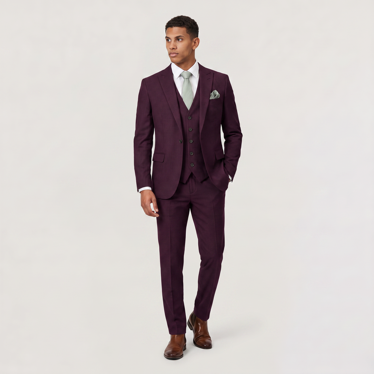 Men's Three-Piece Slim-Fit Suit