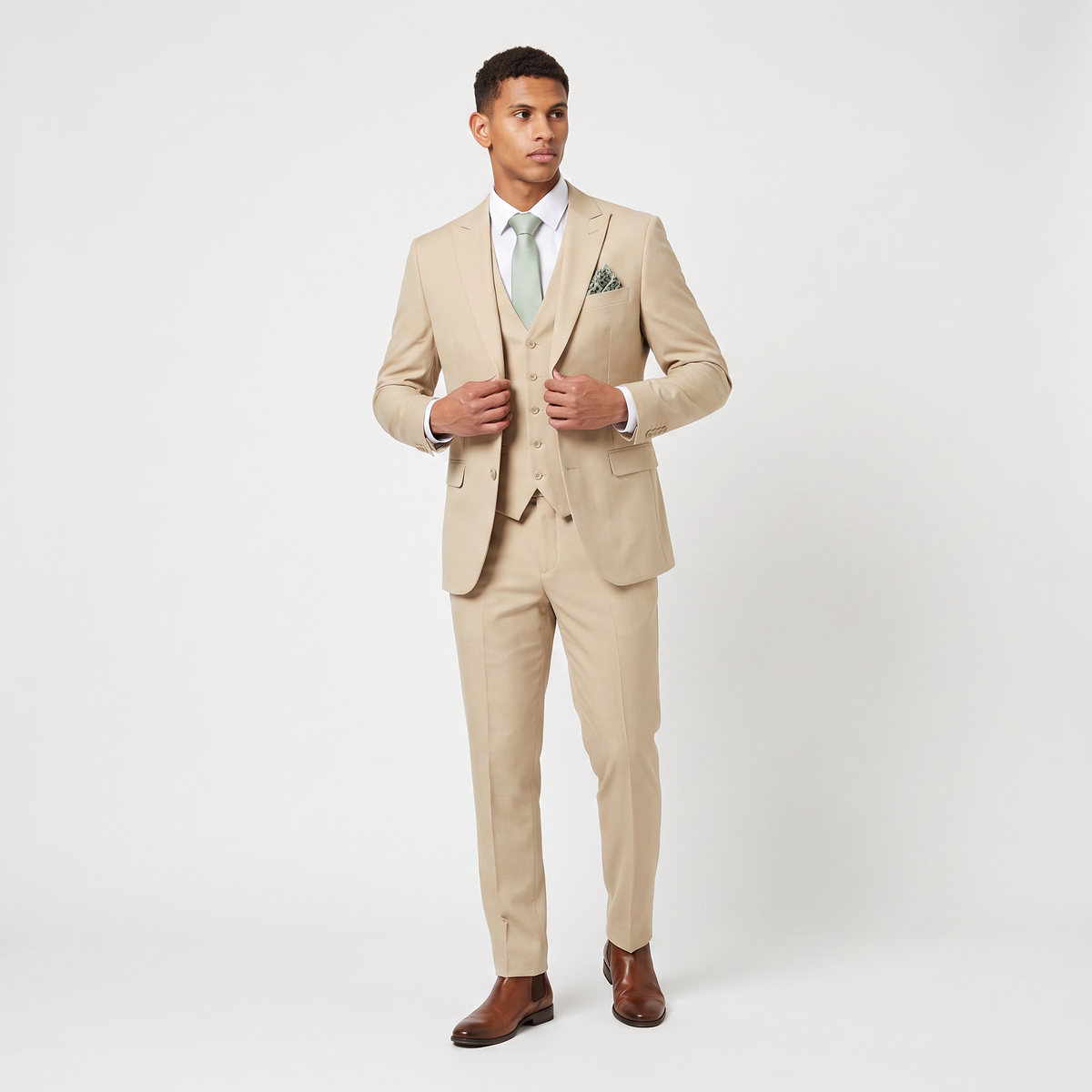 Men's Three-Piece Slim-Fit Suit