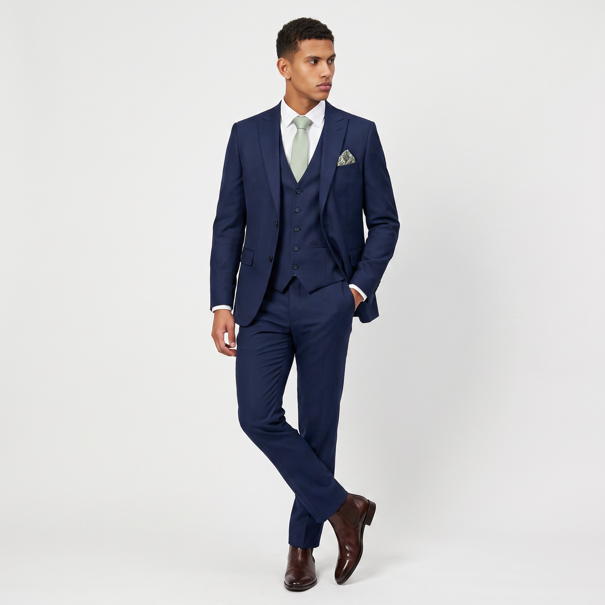 Men's Three-Piece Slim-Fit Suit