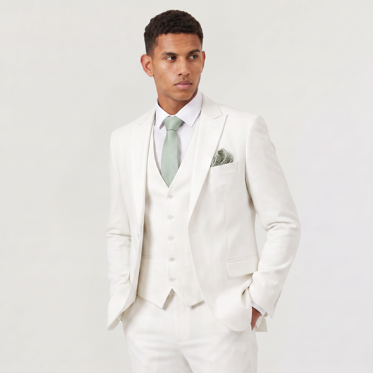 Men's Three-Piece Slim-Fit Suit