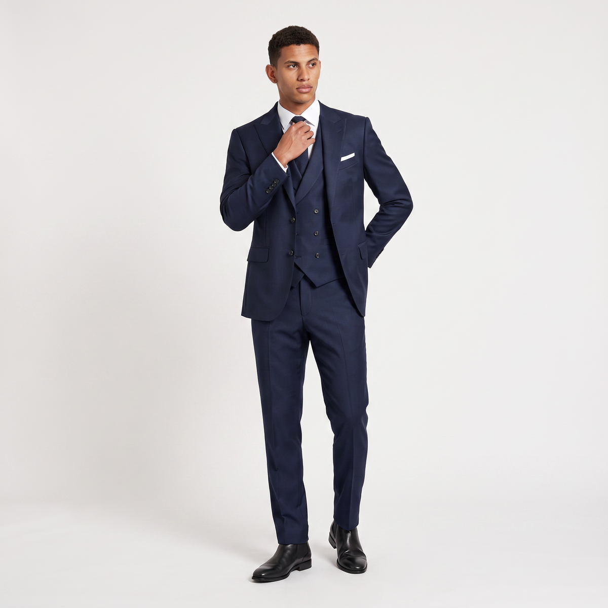 Men's Three-Piece Peak Lapel Suit