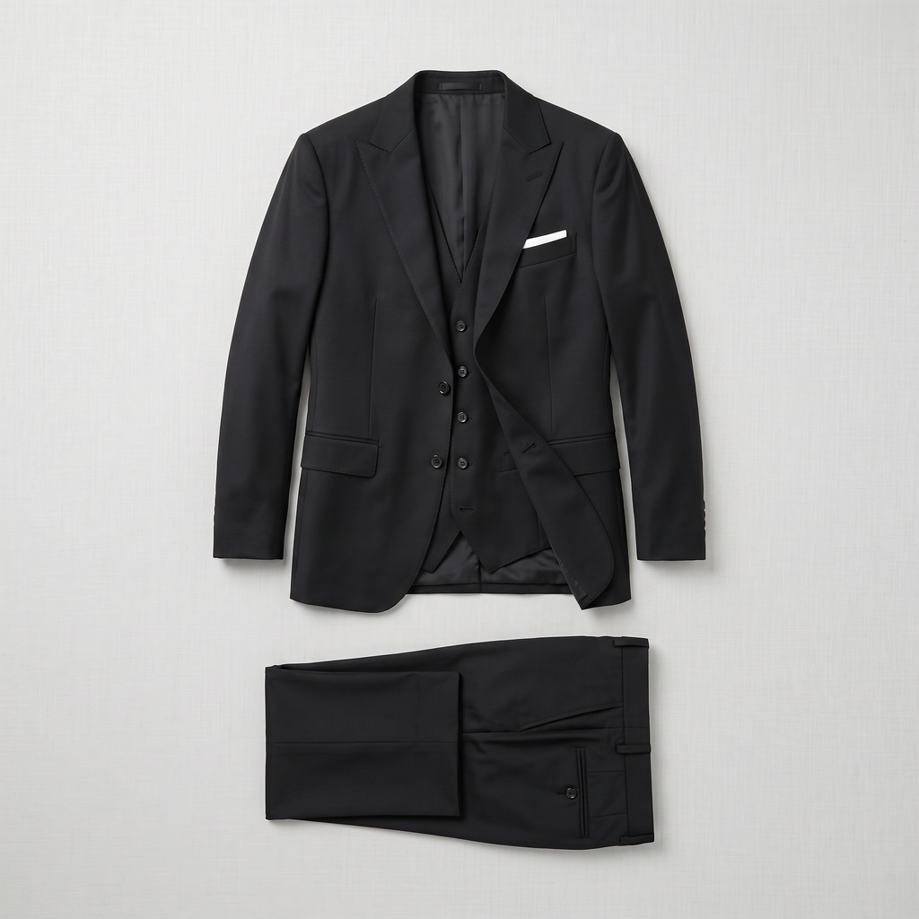 Men's Three-Piece Peak Lapel Suit